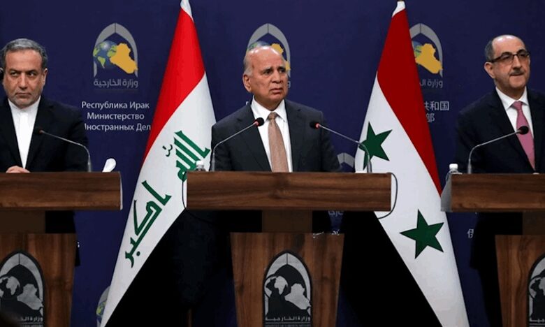 صورة من اللقاء الثلاثي في بغداد