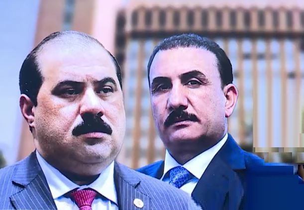على اليمين وزير التربية وعلى اليسار مثنى السامرائي رئيس تحالف العزم الذي ينتمي إليه الوزير