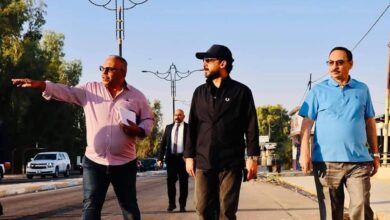 جولة سابقة للحلبوسي في الموصل برفقة محافظ نينوى ومدير بلدية الموصل