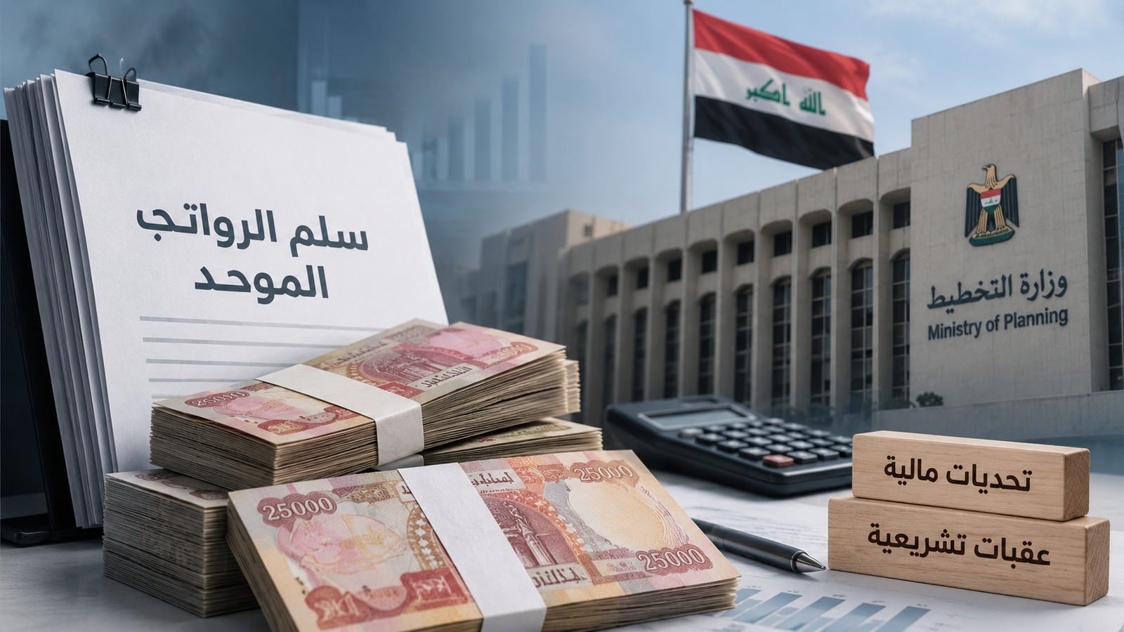 سلم الرواتب يصطدم بخزينة الدولة.. التخطيط: التوقيت غير مناسب
